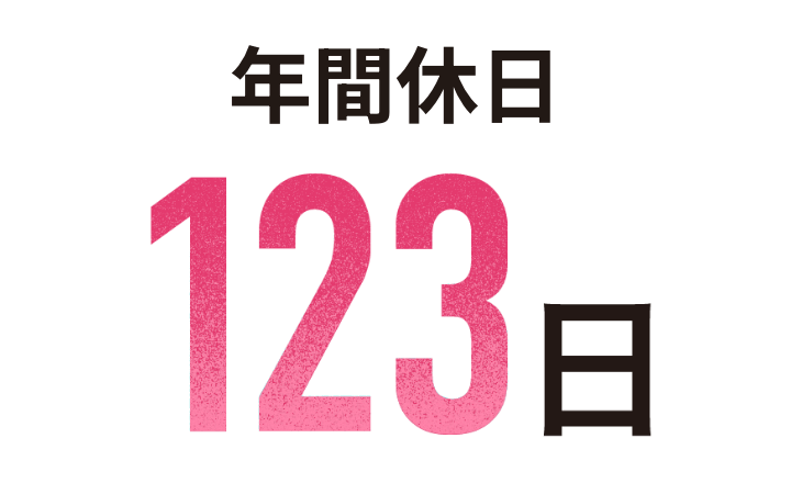 年間休日123日